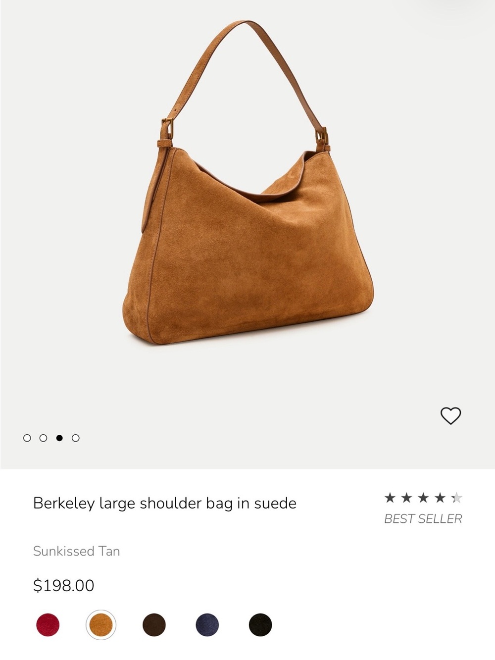 Jcrew Berkeley Large Shoulder Bag in Sunkissed Tan, NWOT - Picture 3 of 8